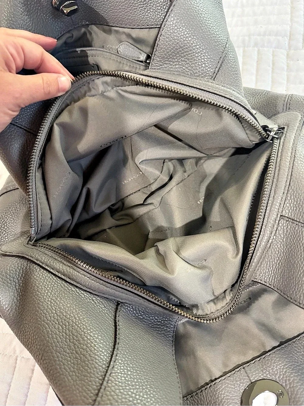Coach Edie 31 Shoulder Bag Gray